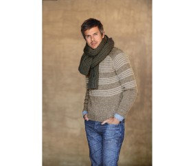 Patron tricot gratuit Echarpe à torsades Aaron