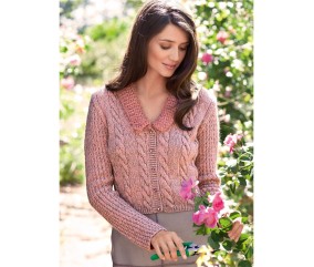 Patron tricot gratuit Gilet court col Chrystal