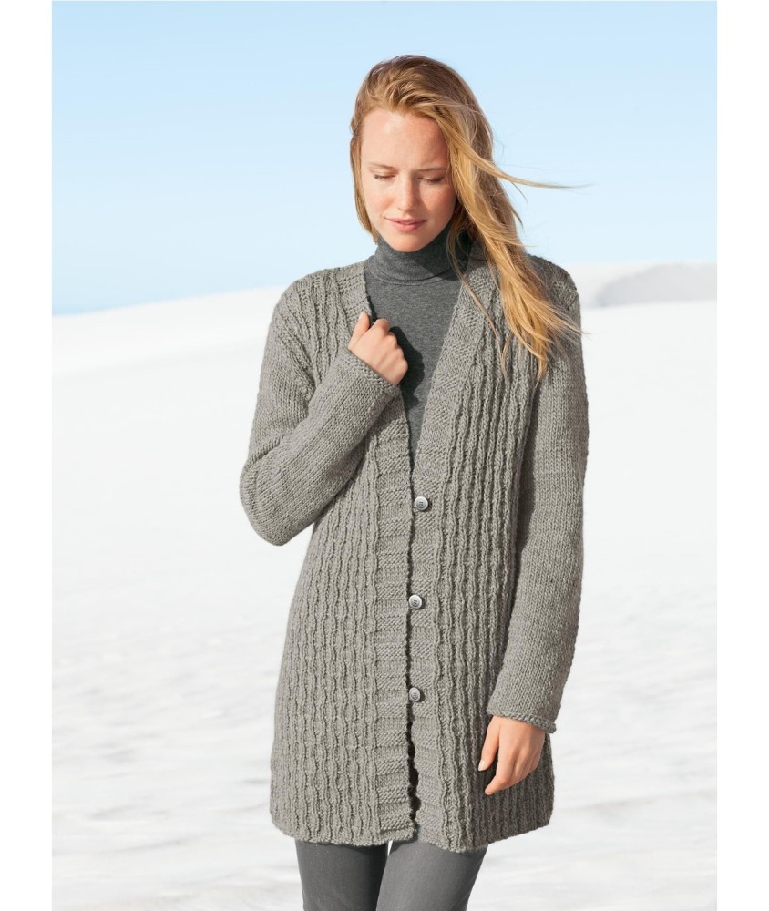 Patron tricot Veste col V Maia - Bergère de France