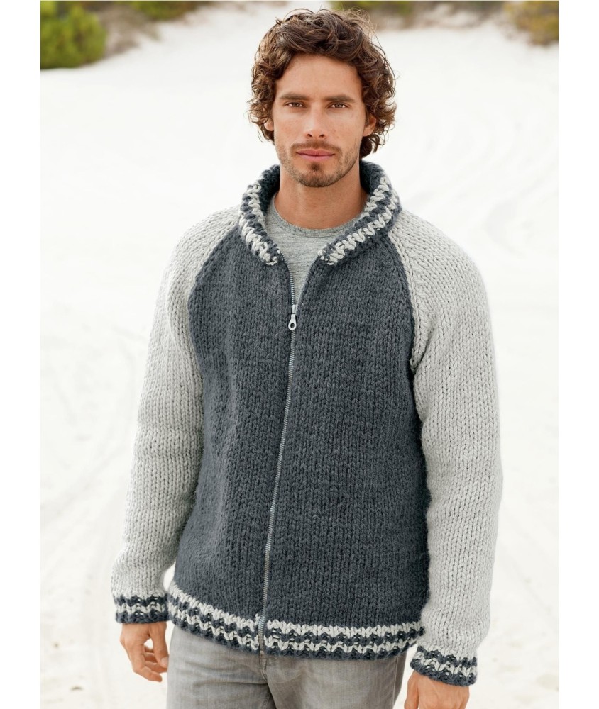 Patron tricot Blouson zippé Robin - Bergère de France