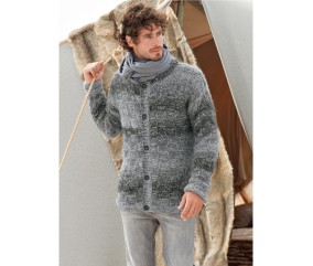 Patron tricot gratuit Veste col montant Cameron