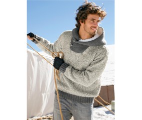Patron tricot gratuit Pull à capuche Cédric
