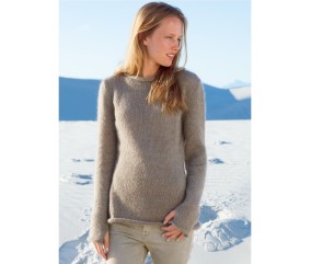 Patron tricot gratuit Pull manches mitaines Angélique