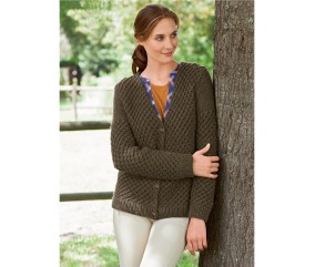Patron tricot Veste col V Manon - Bergère de France
