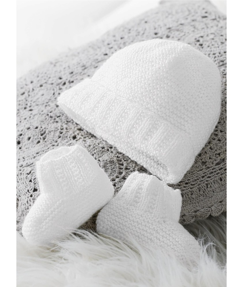 Patron tricot gratuit Bonnet et chaussons Coumba