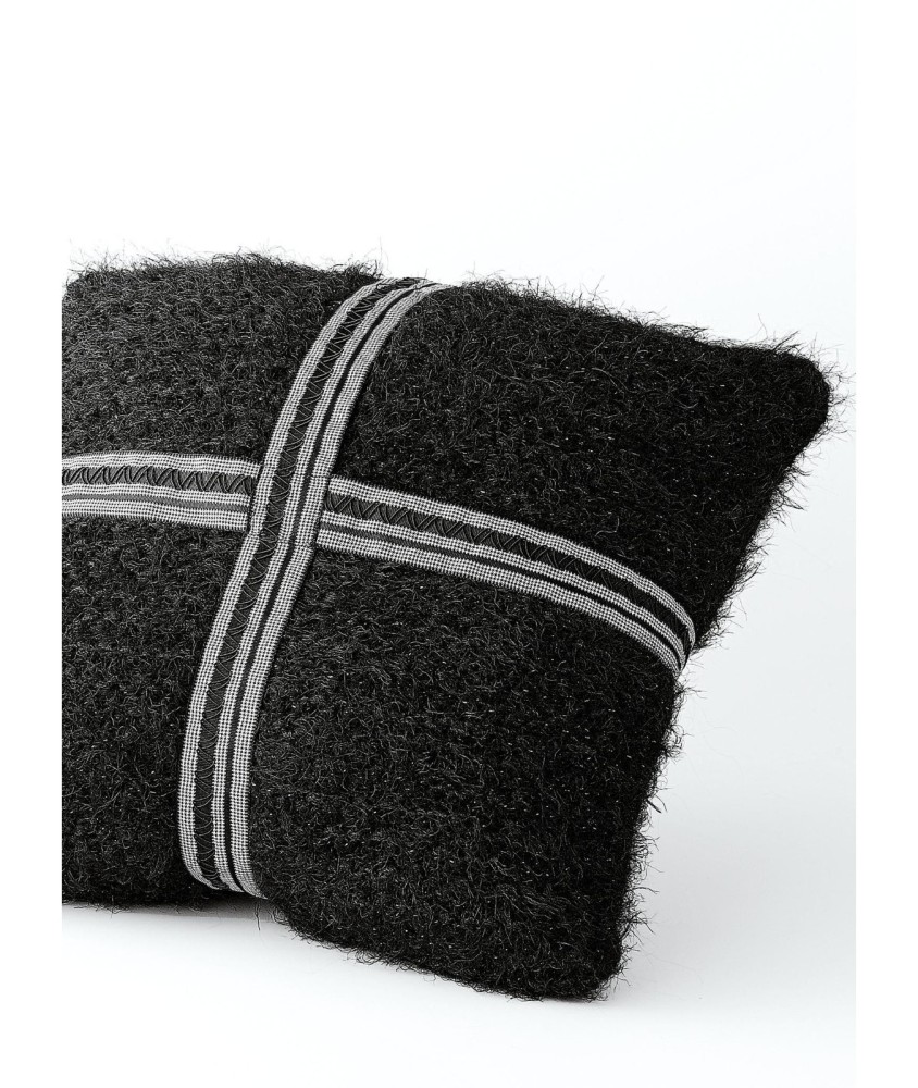 Patron tricot gratuit Coussin rubans Pomeline