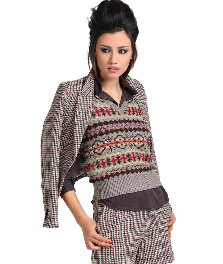 Patron tricot gratuit Débardeur jacquard Colyne