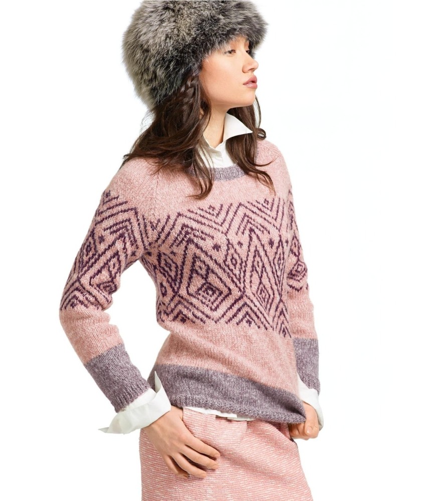 Patron tricot Pull jacquard Aicha - Bergère de France