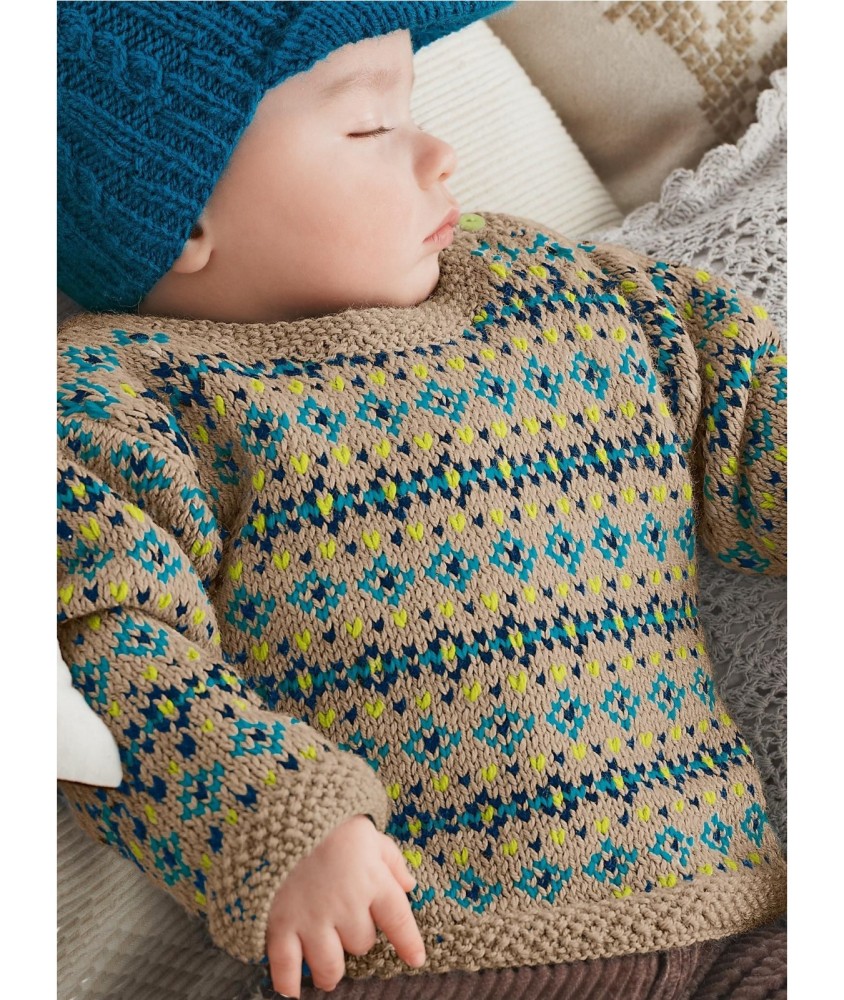 Patron tricot Pull jacquard Iron - Bergère de France