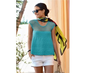 Patron crochet Top ajouré Cihem - Bergère de France