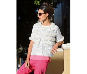 Patron crochet gratuit Gilet manches courtes Christia