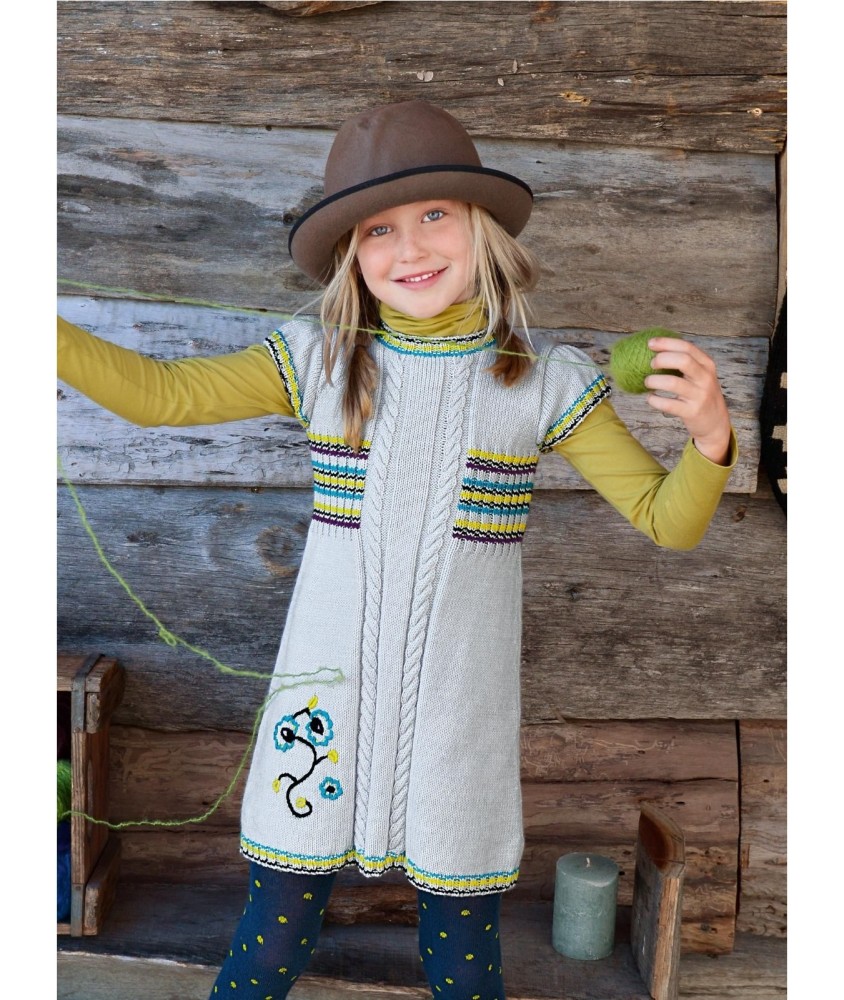 Patron tricot gratuit Robe manches courtes Cidjy
