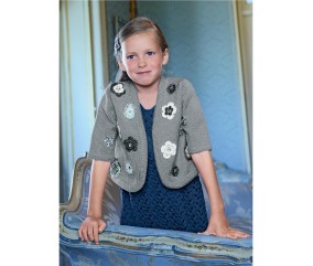 Patron crochet gratuit Gilet manches 3/4 Alessa