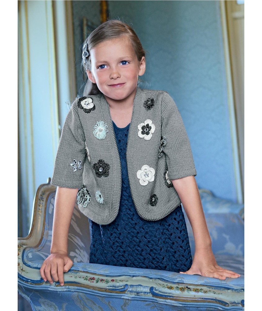 Patron crochet gratuit Gilet manches 3/4 Alessa