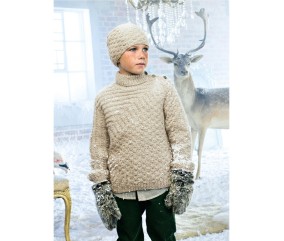Patron tricot gratuit Pull col roulé et bonnet Job