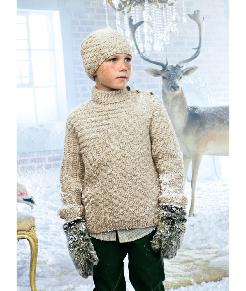 Patron tricot gratuit Pull col roulé et bonnet Job