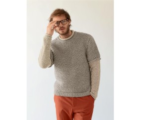 Patron tricot gratuit Pull trompe l'oeil Aldéric