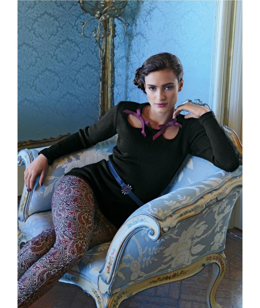 Patron tricot Pull col ruban Irine - Bergère de France