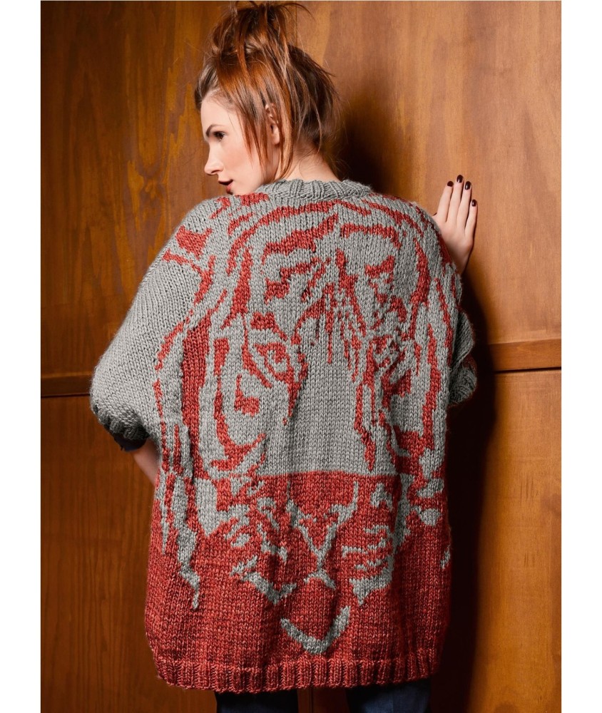 Patron tricot Maxi veste Dira - Bergère de France