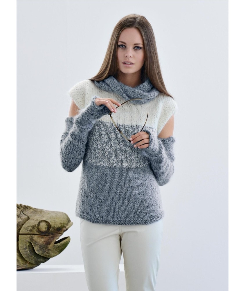Patron crochet gratuit Pull sans manches Emiline