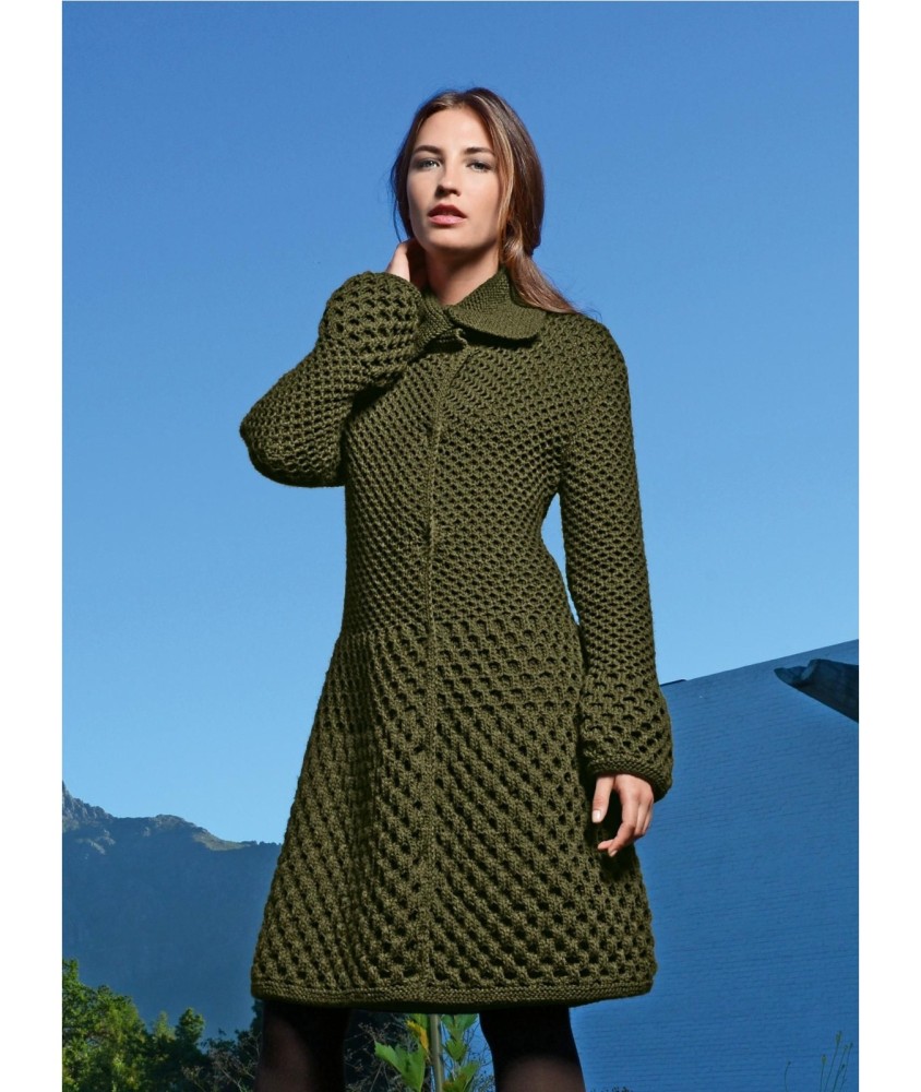 Patron tricot Manteau Margotte - Bergère de France