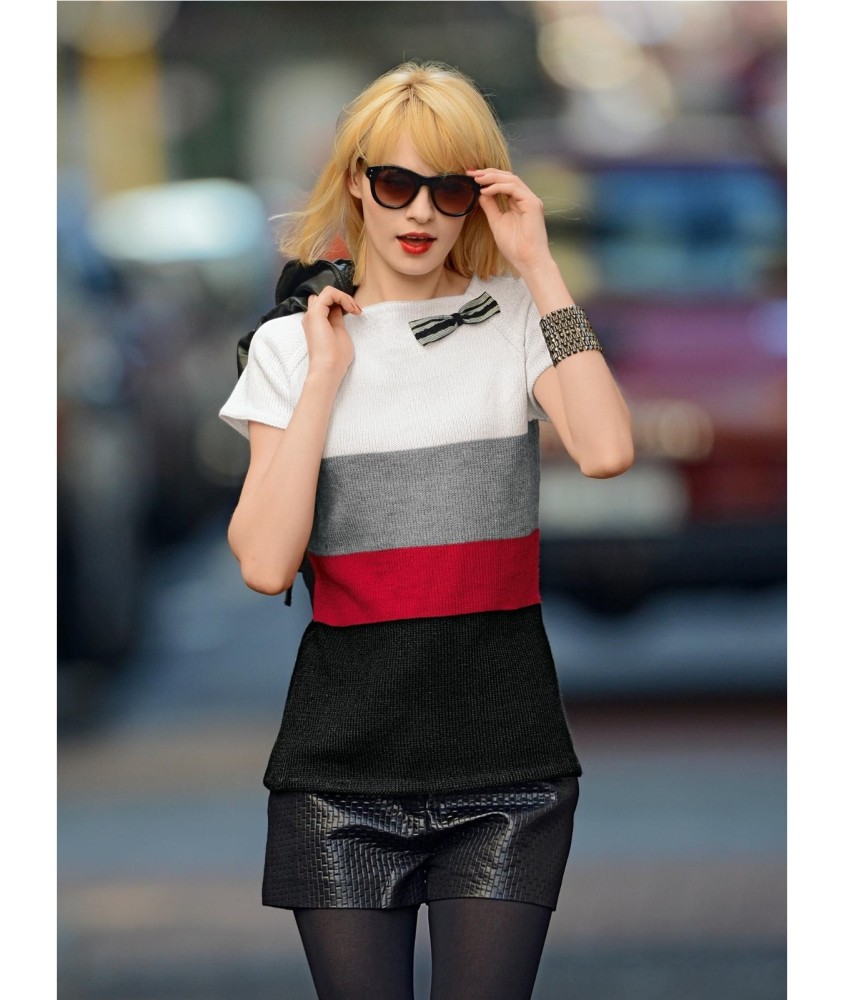 Patron tricot gratuit Pull manches courtes Cheim