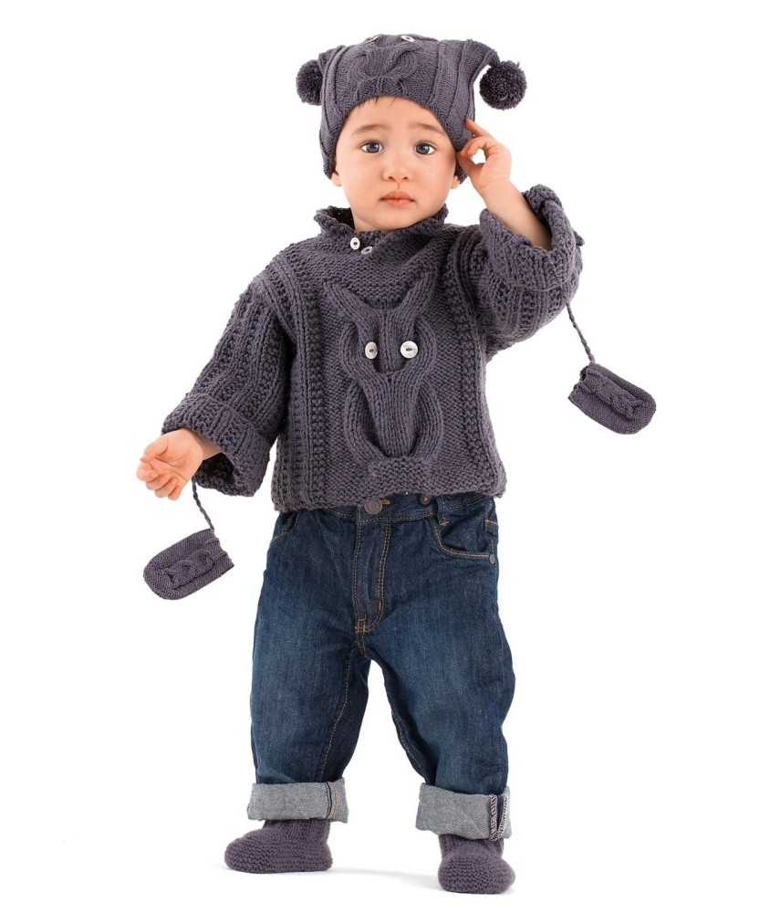 Patron tricot gratuit Ensemble hibou Cilian