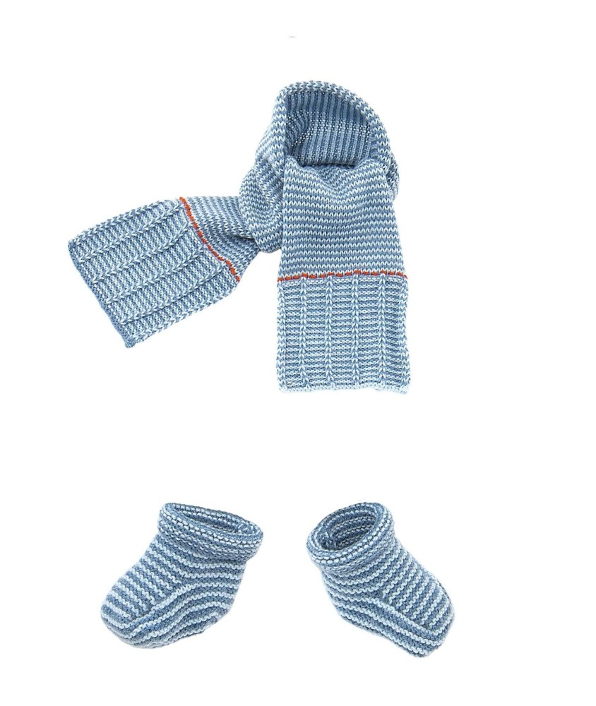 Patron gratuit Bonnet, écharpe et chaussons Cilian