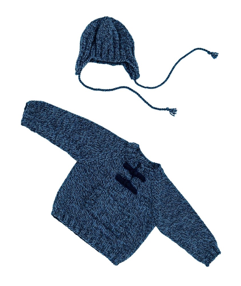Patron crochet gratuit Pull et bonnet Johnnie