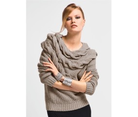 Patron tricot gratuit Pull à torsades Adeline