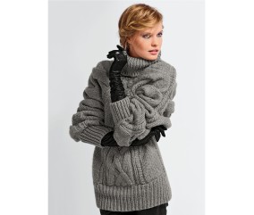 Patron tricot Pull poncho Davia - Bergère de France