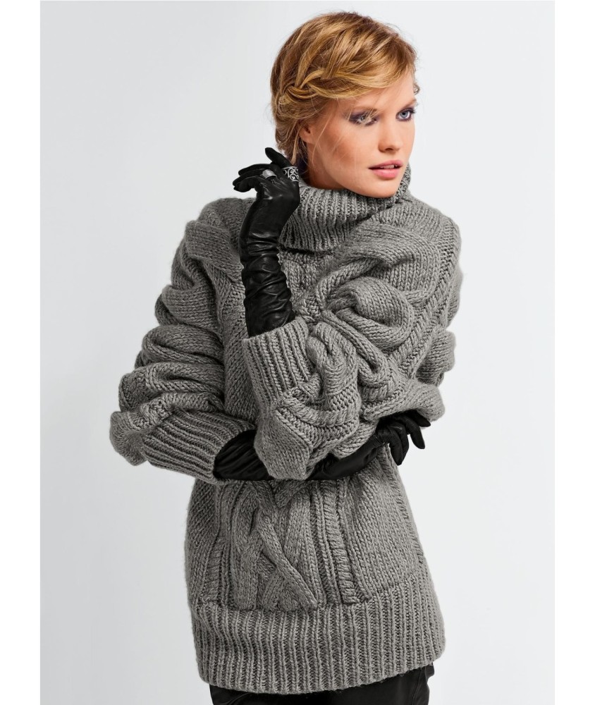Patron tricot Pull poncho Davia - Bergère de France
