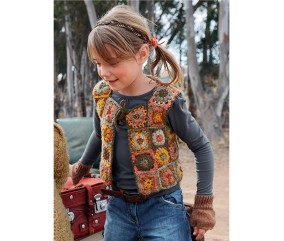 Patron crochet gratuit Gilet et mitaines Laurine