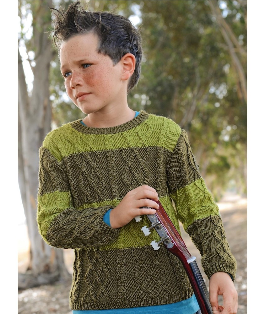 Patron tricot Pull ras de cou Igal - Bergère de France