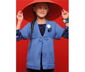 Patron crochet gratuit Cardigan à nouer Inoa