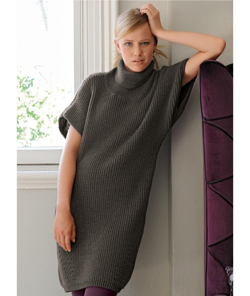 Patron tricot Robe col roulé Imma - Bergère de France