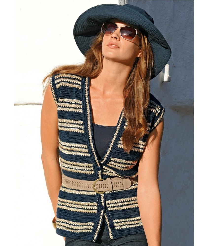Patron crochet gratuit Gilet sans manches Cellia