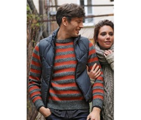 Patron tricot Pull rayé Maurice - Bergère de France