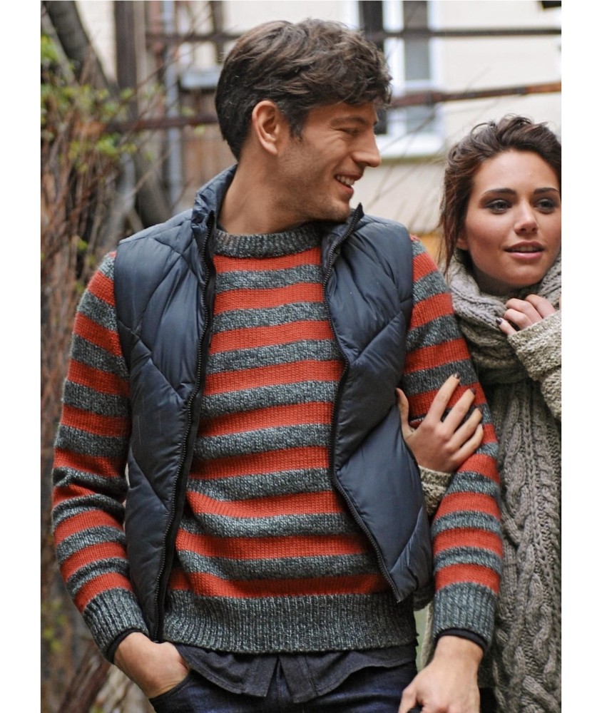 Patron tricot Pull rayé Maurice - Bergère de France