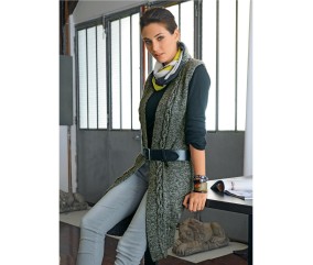 Patron tricot gratuit Gilet sans manches Jacotte