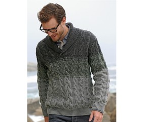 Patron tricot Pull col châle Jo - Bergère de France