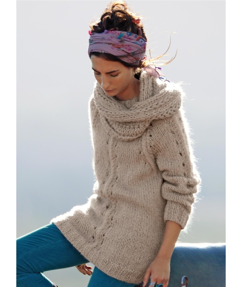 Patron tricot Pull raglan Elinor - Bergère de France