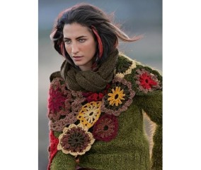 Patron tricot Écharpe/Châle Aimée - Bergère de France