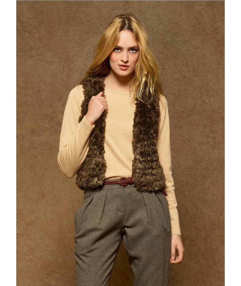 Patron tricot gratuit Gilet sans manches Fannette