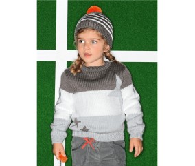 Patron tricot gratuit Pull et bonnet Iseline
