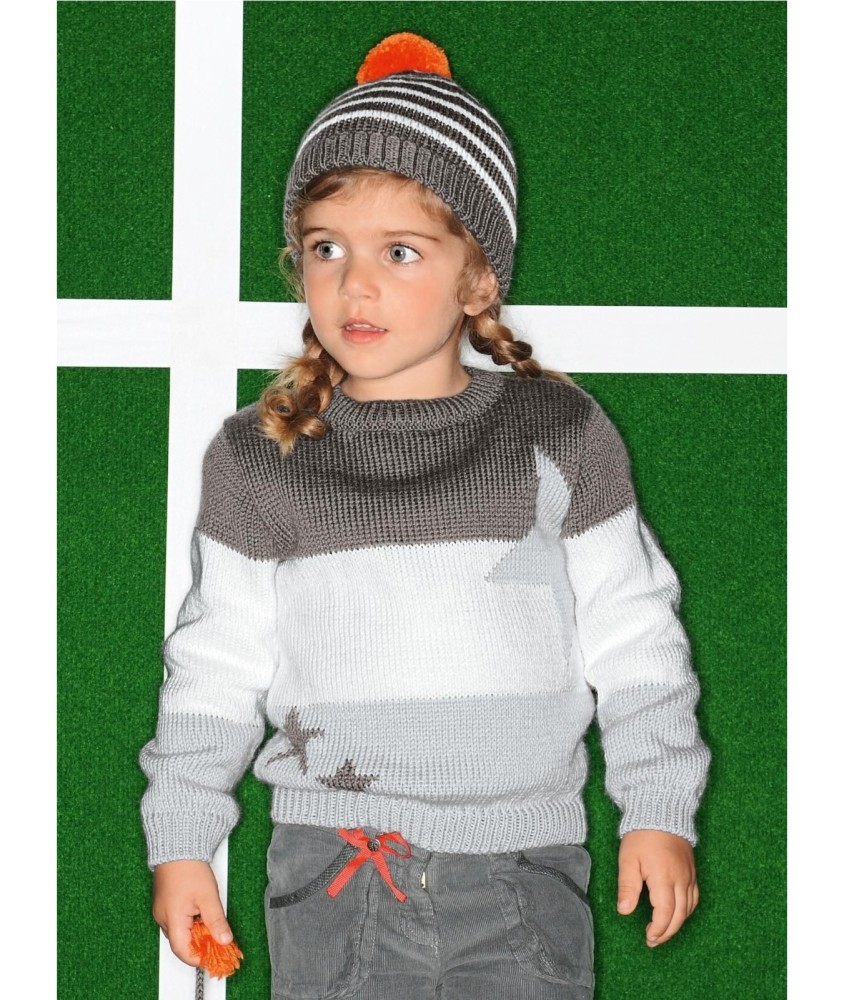 Patron tricot gratuit Pull et bonnet Iseline
