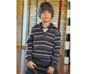 Patron tricot Pull col polo Isam - Bergère de France