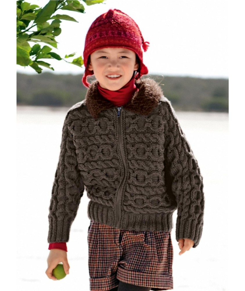 Patron tricot Blouson zippé Mala - Bergère de France