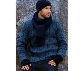 Patron tricot gratuit Pull col cheminée Joel