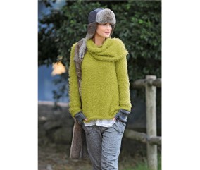 Patron tricot gratuit Pull col amovible Pearl